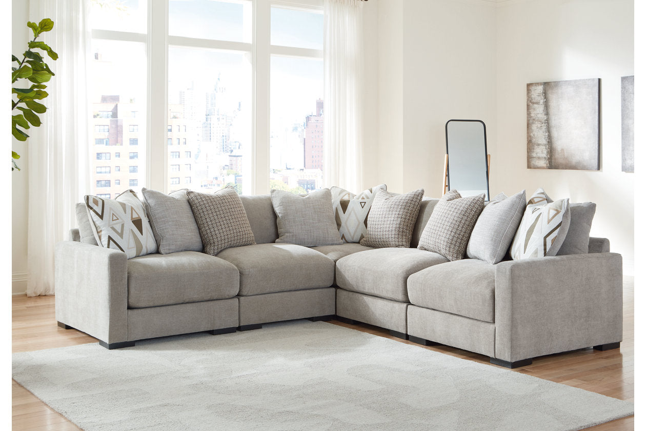 Aslan Court Pebble 5-Piece Sectional - Ashley - Luna Furniture