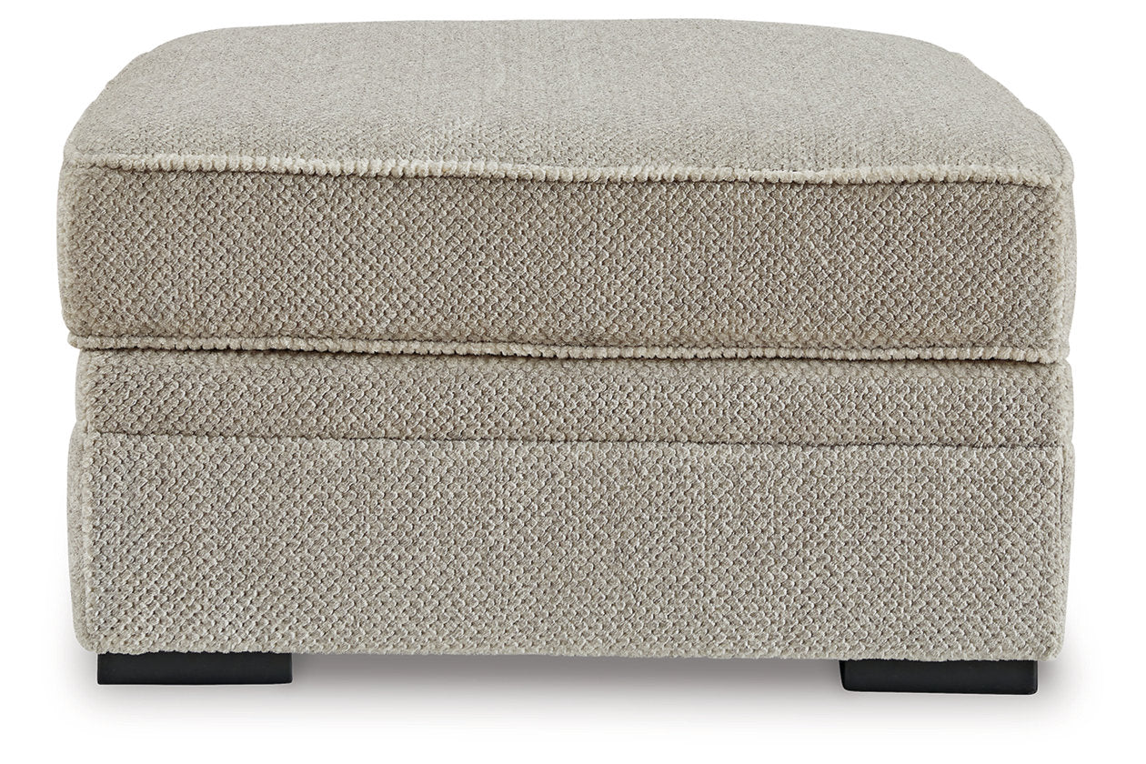 Calnita Sisal Oversized Swivel Chair and Ottoman - Ashley - Luna Furniture
