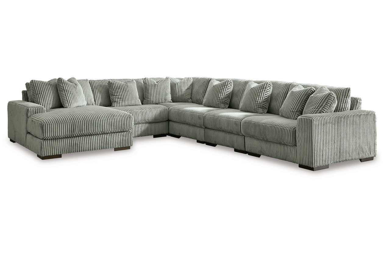 Lindyn Fog 6-Piece Sectional with Chaise - Ashley - Luna Furniture