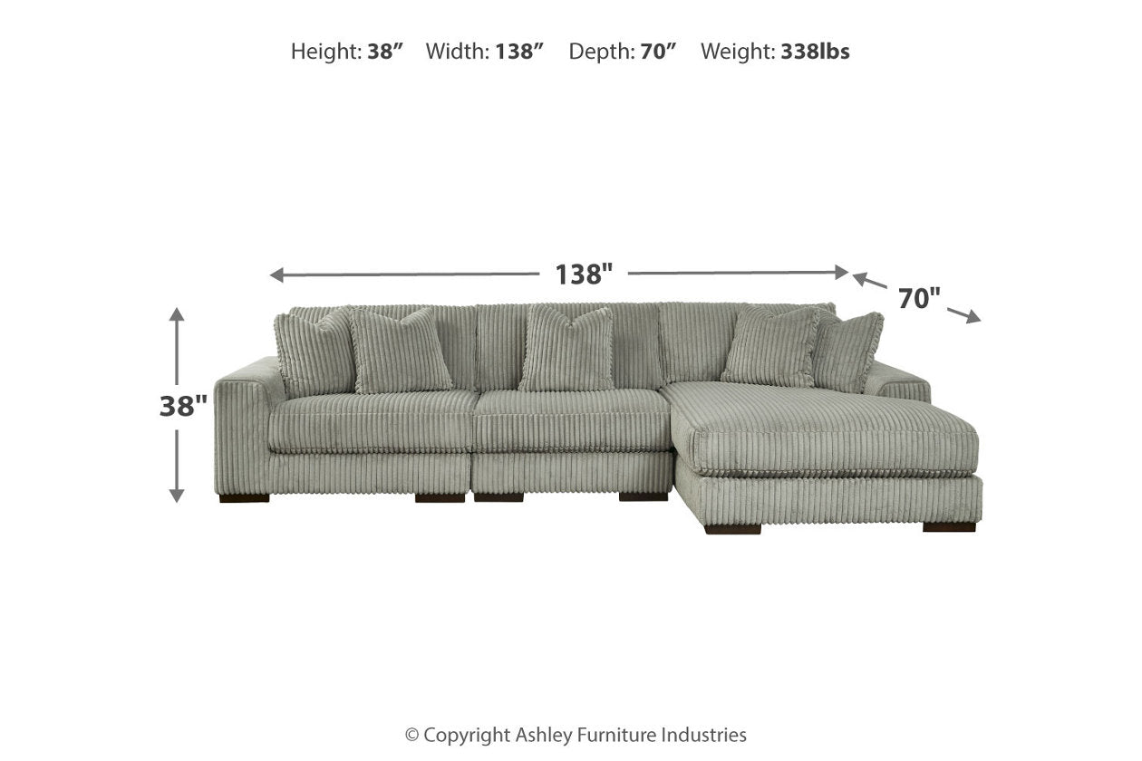 Lindyn Fog 3-Piece Sectional and Chair - Ashley - Luna Furniture