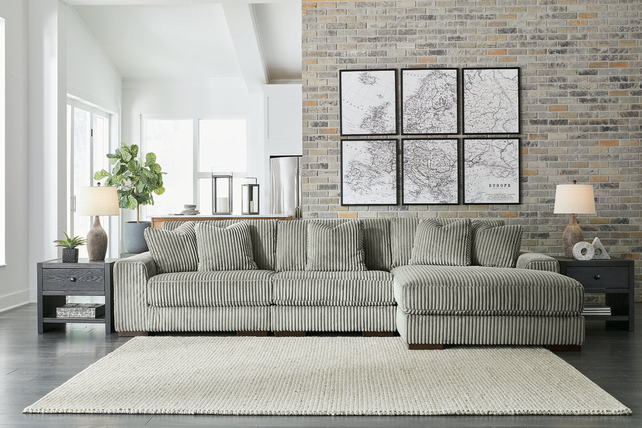 Lindyn Fog 3-Piece Sectional and Chair - Ashley - Luna Furniture