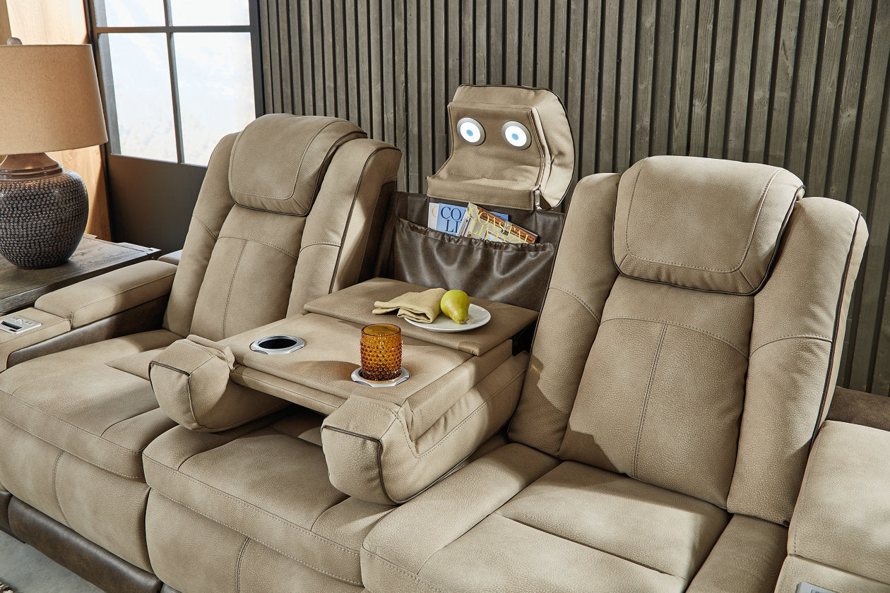 Next-Gen DuraPella Sand Power Reclining Sofa, Loveseat and Recliner - Ashley - Luna Furniture