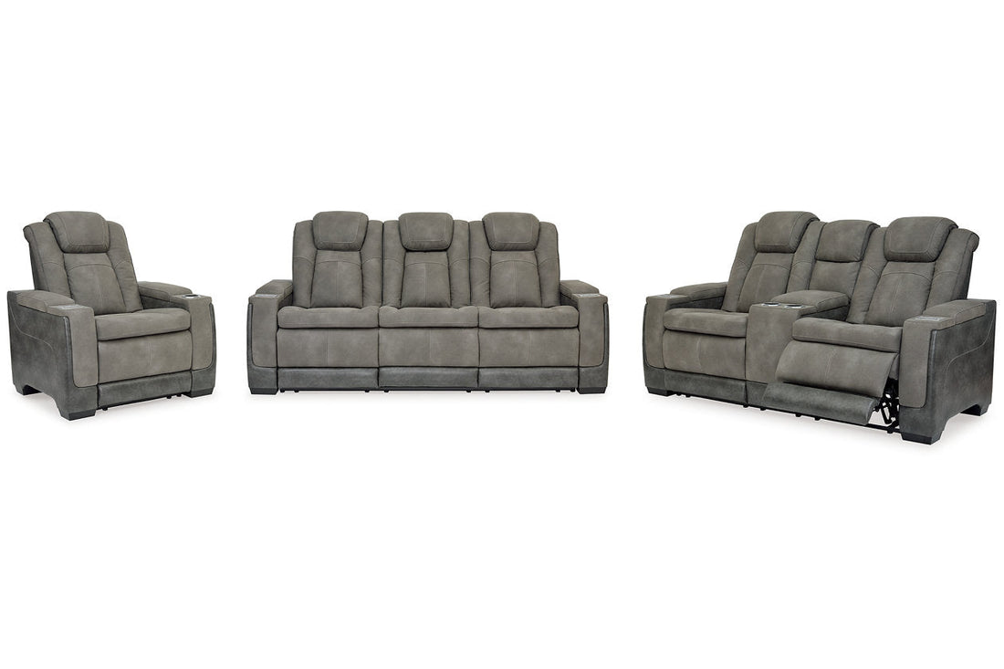 Next-Gen DuraPella Slate Power Reclining Sofa, Loveseat and Recliner - Ashley - Luna Furniture