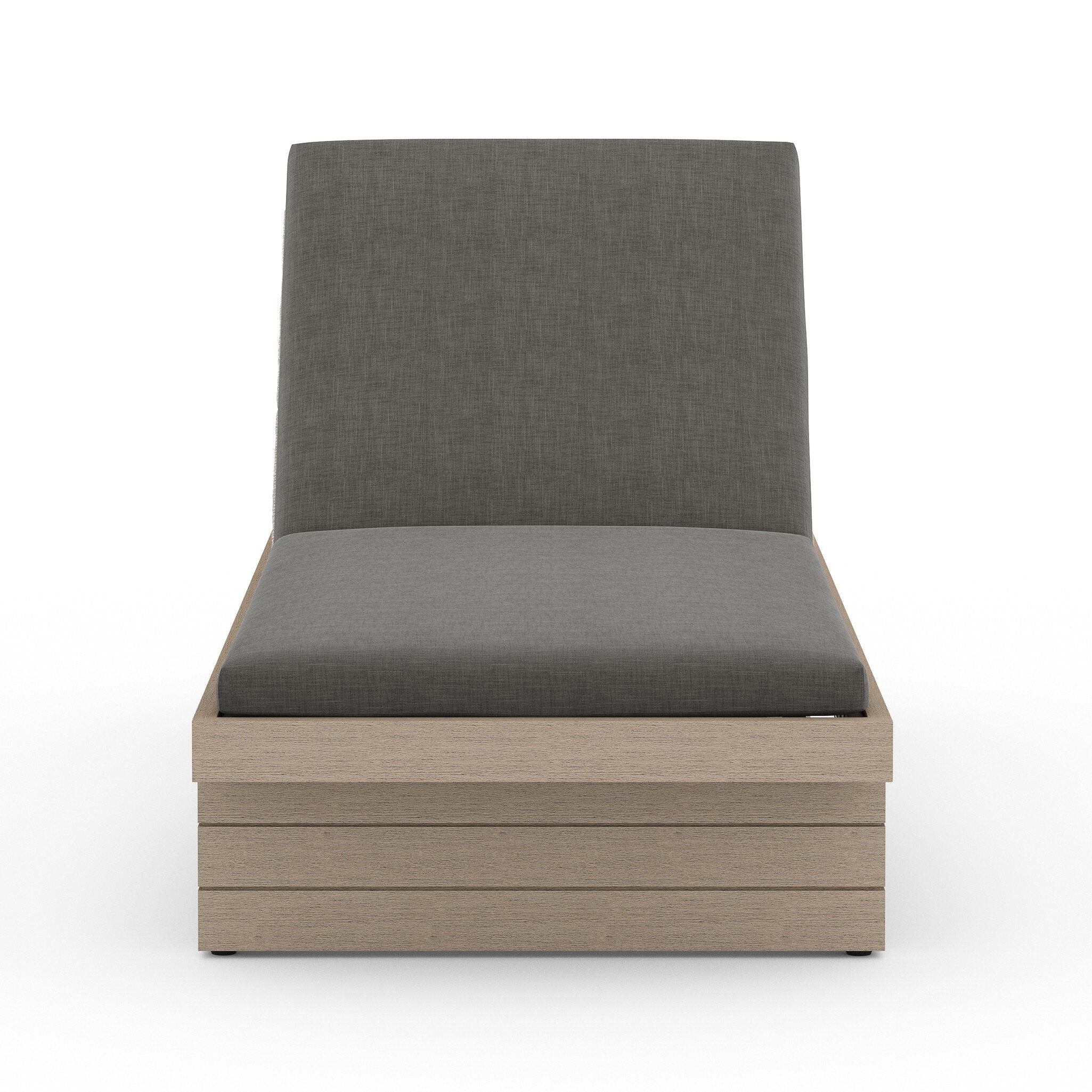 Leroy Outdoor Chaise - Washed Brown in Venao Charcoal