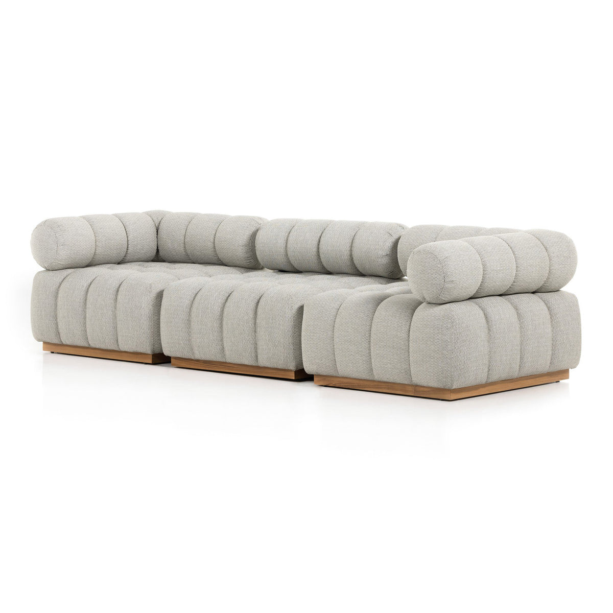 Roma Outdoor 3-Piece Sectional in Faye Ash