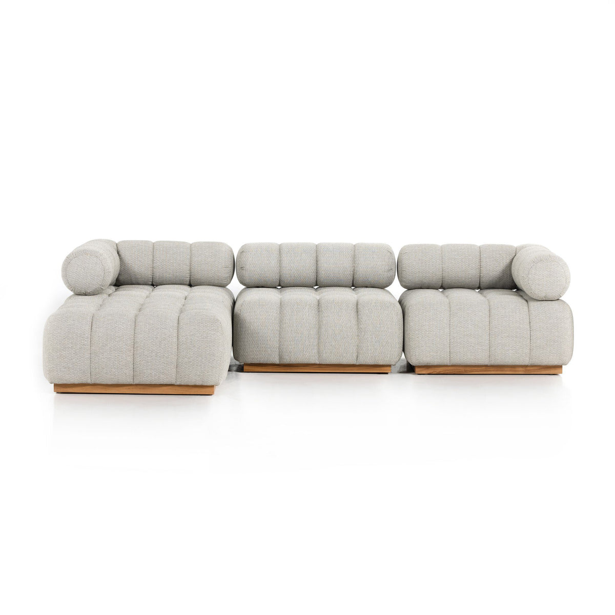 Roma Outdoor 3-Piece Sectional in Faye Ash