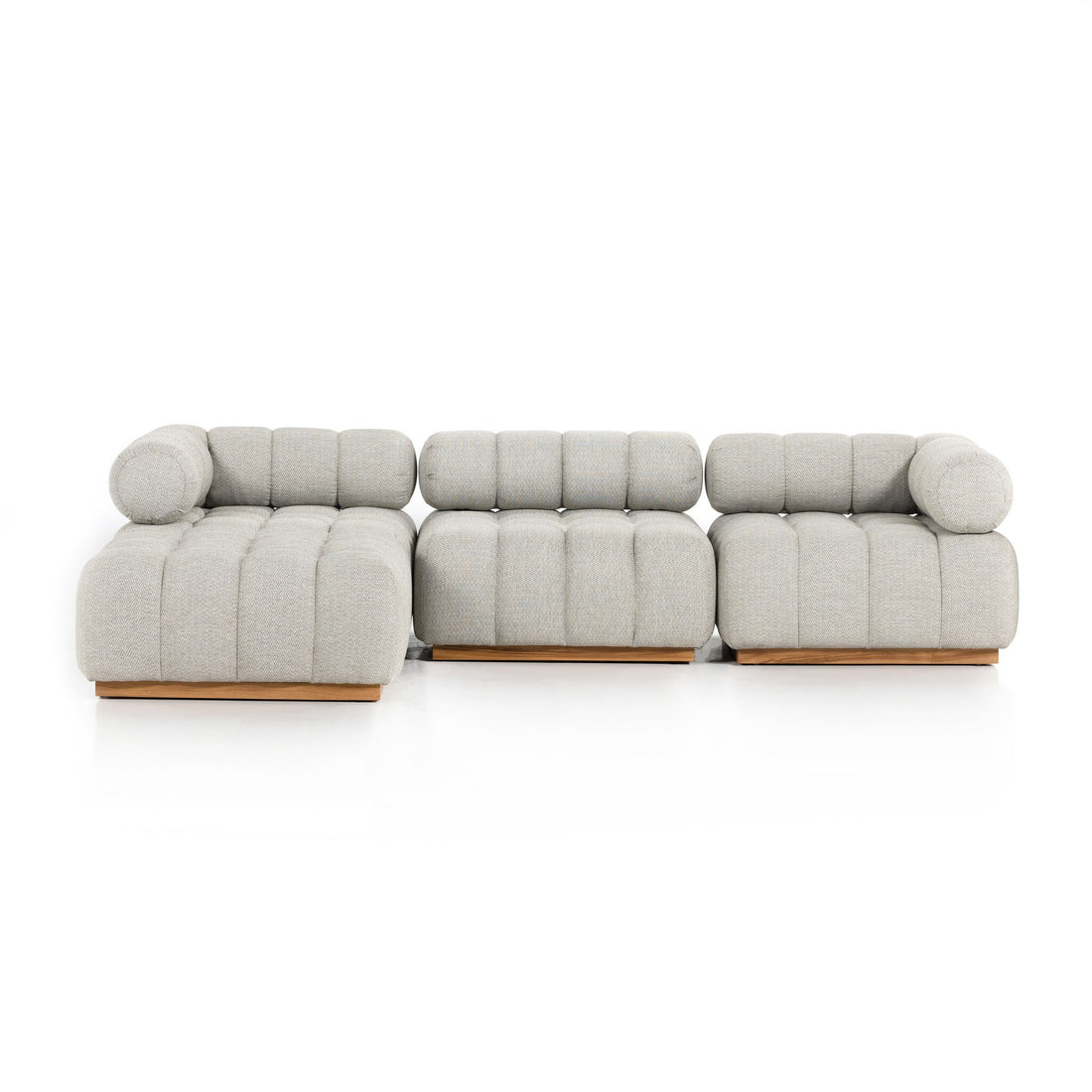 Roma Outdoor 3-Piece Sectional in Faye Ash