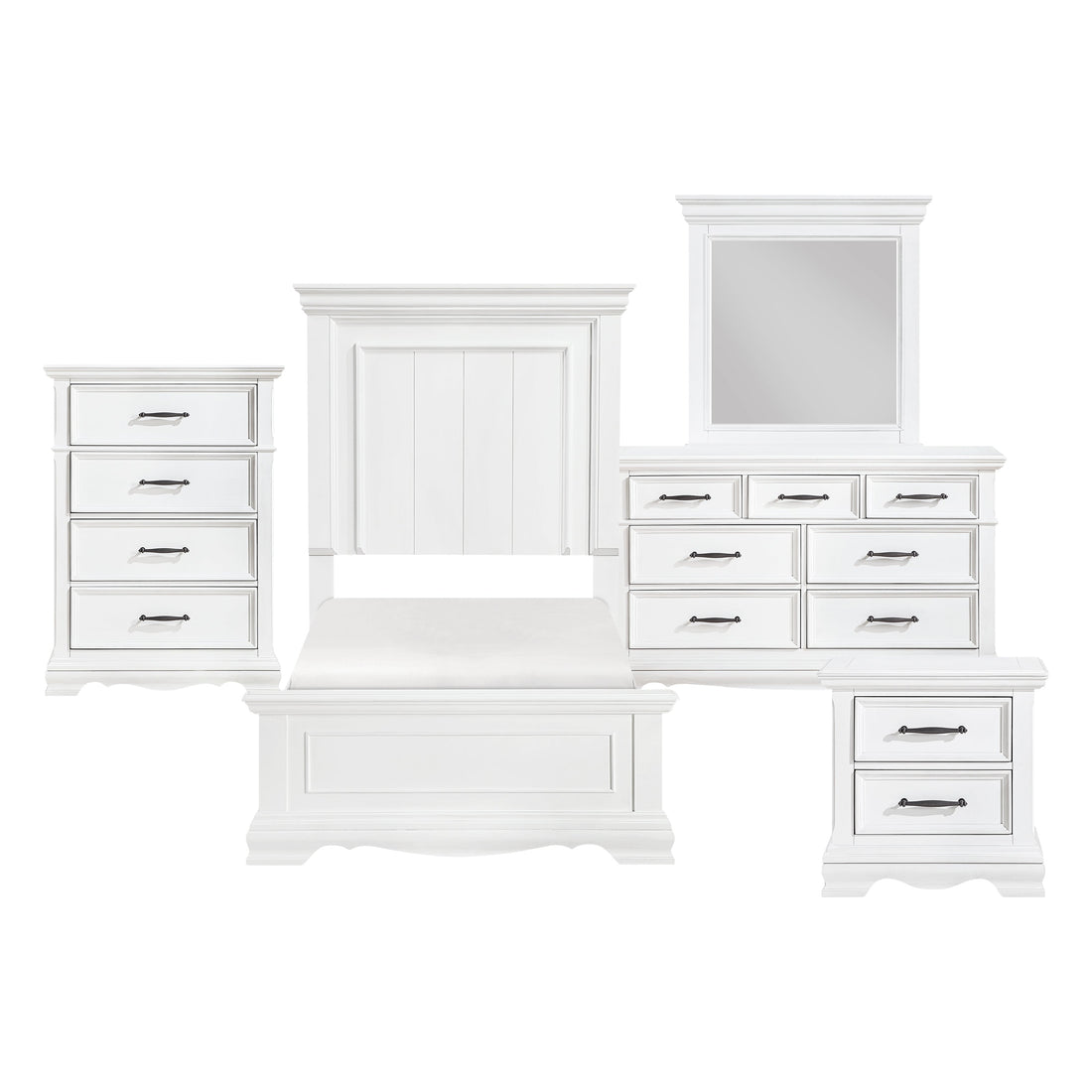 York White Youth Panel Bedroom Set