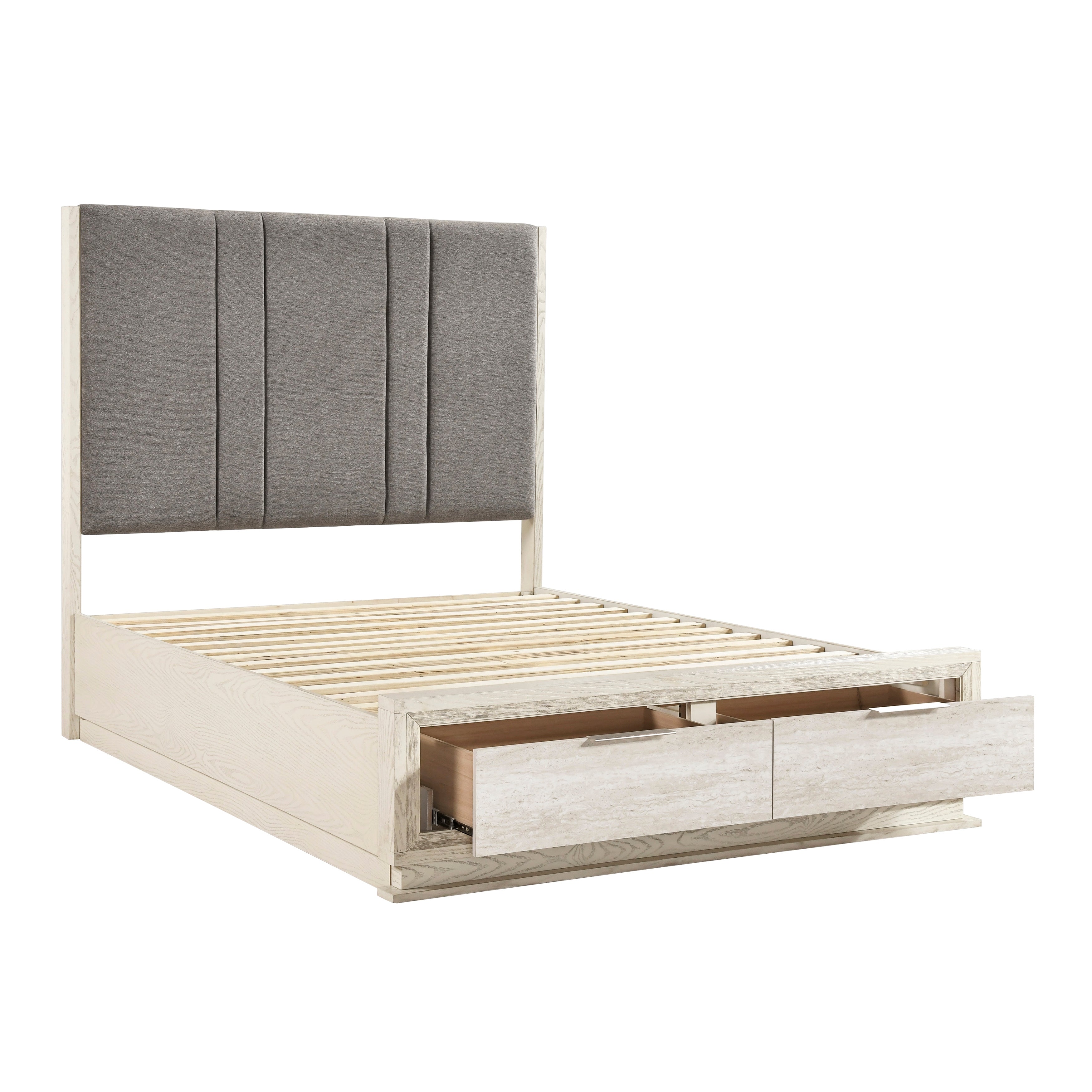 2391-1* (3) Queen Platform Bed with Footboard Storage - 2391-1*