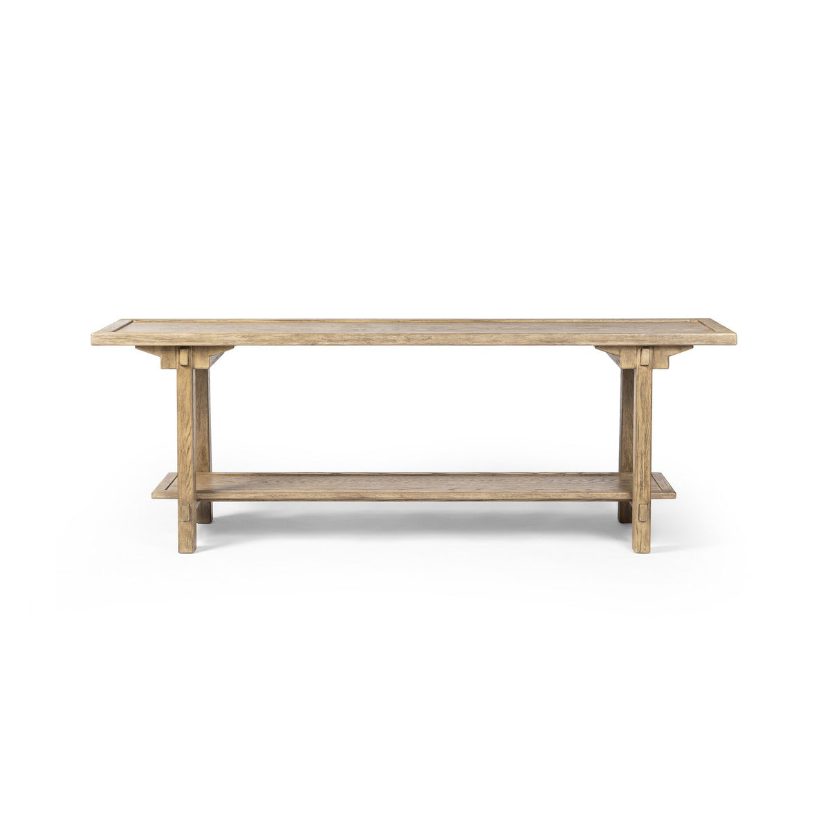 Trinity Console Table in Distressed Light Oak