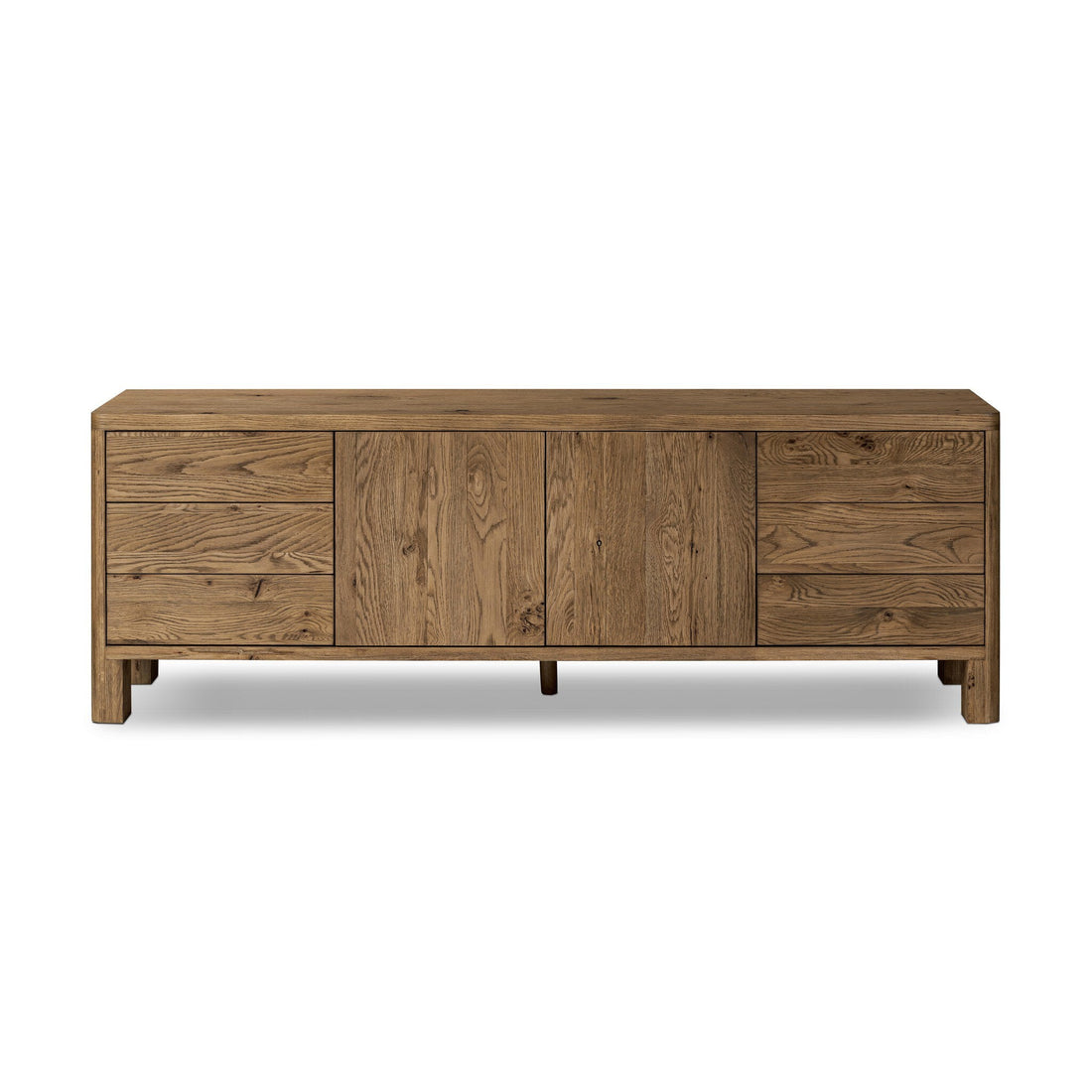 Noeline Media Console in Resawn Worn Oak