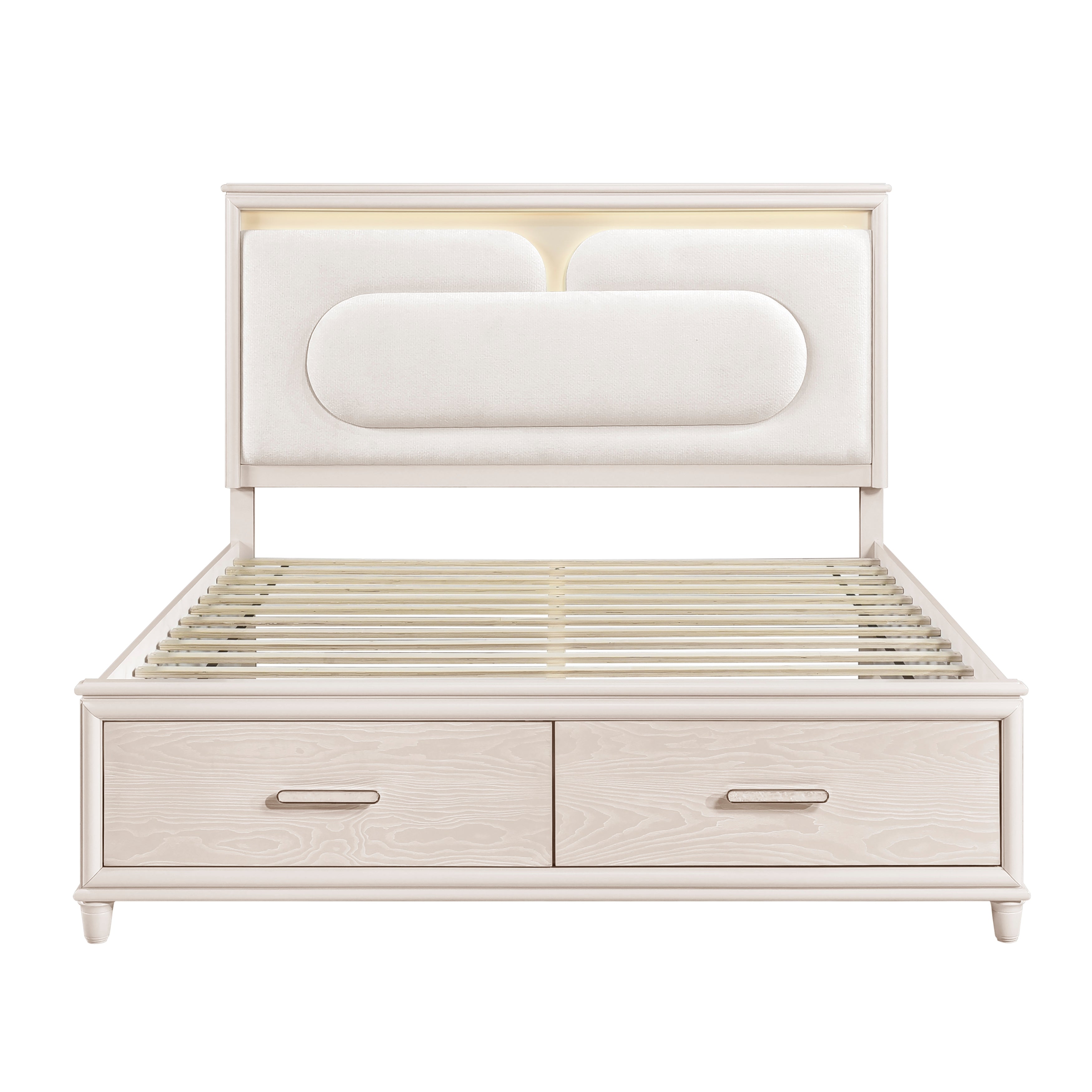 2451-1* (4) Queen Platform Bed with Footboard Storage - 2451-1*