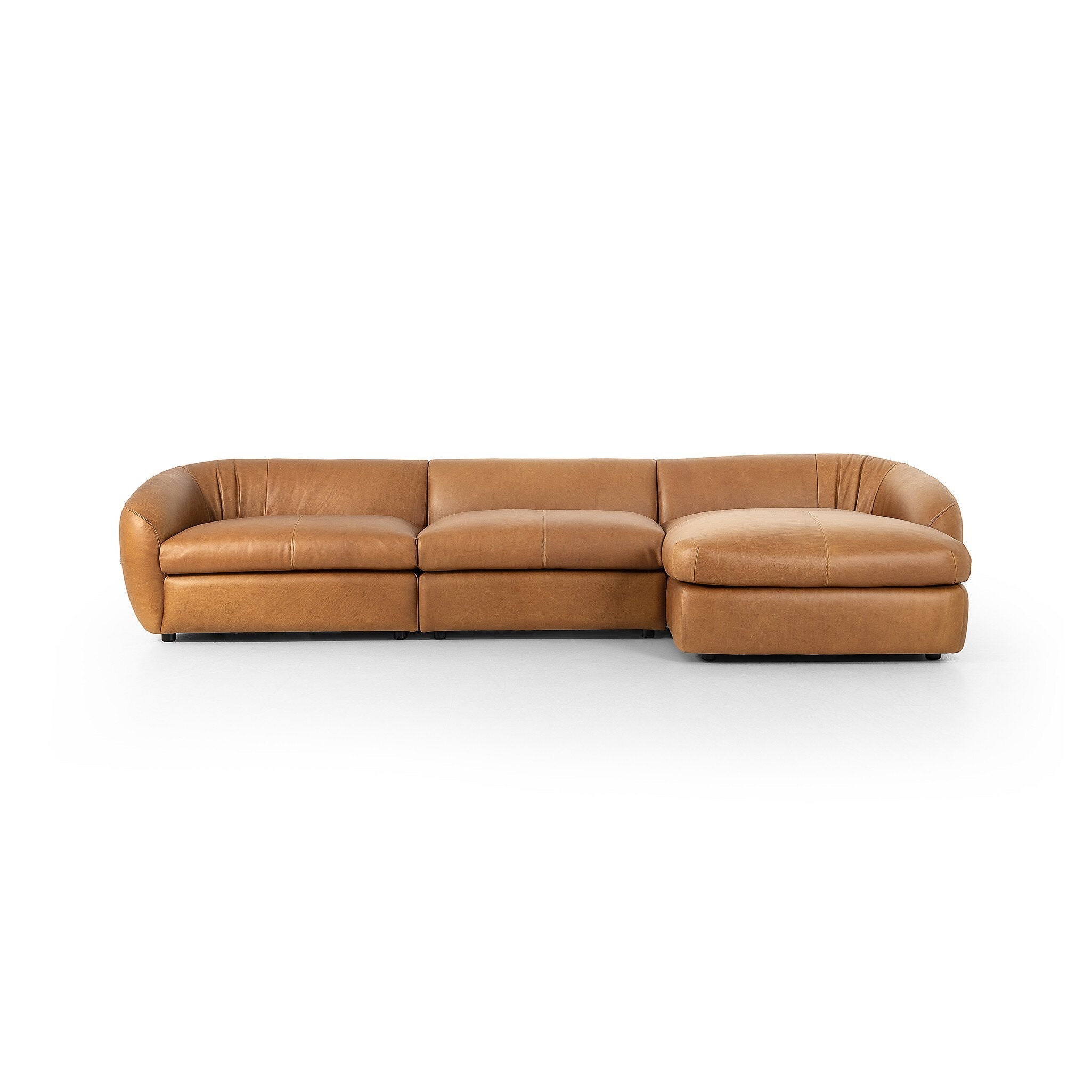 Saldana 3 Piece Sectional W/Chaise in Lorento Cognac