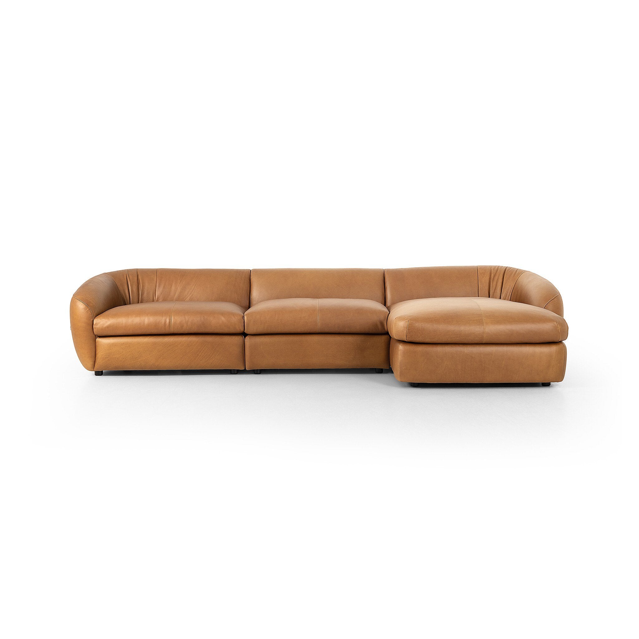 Saldana 3 Piece Sectional W/Chaise in Lorento Cognac