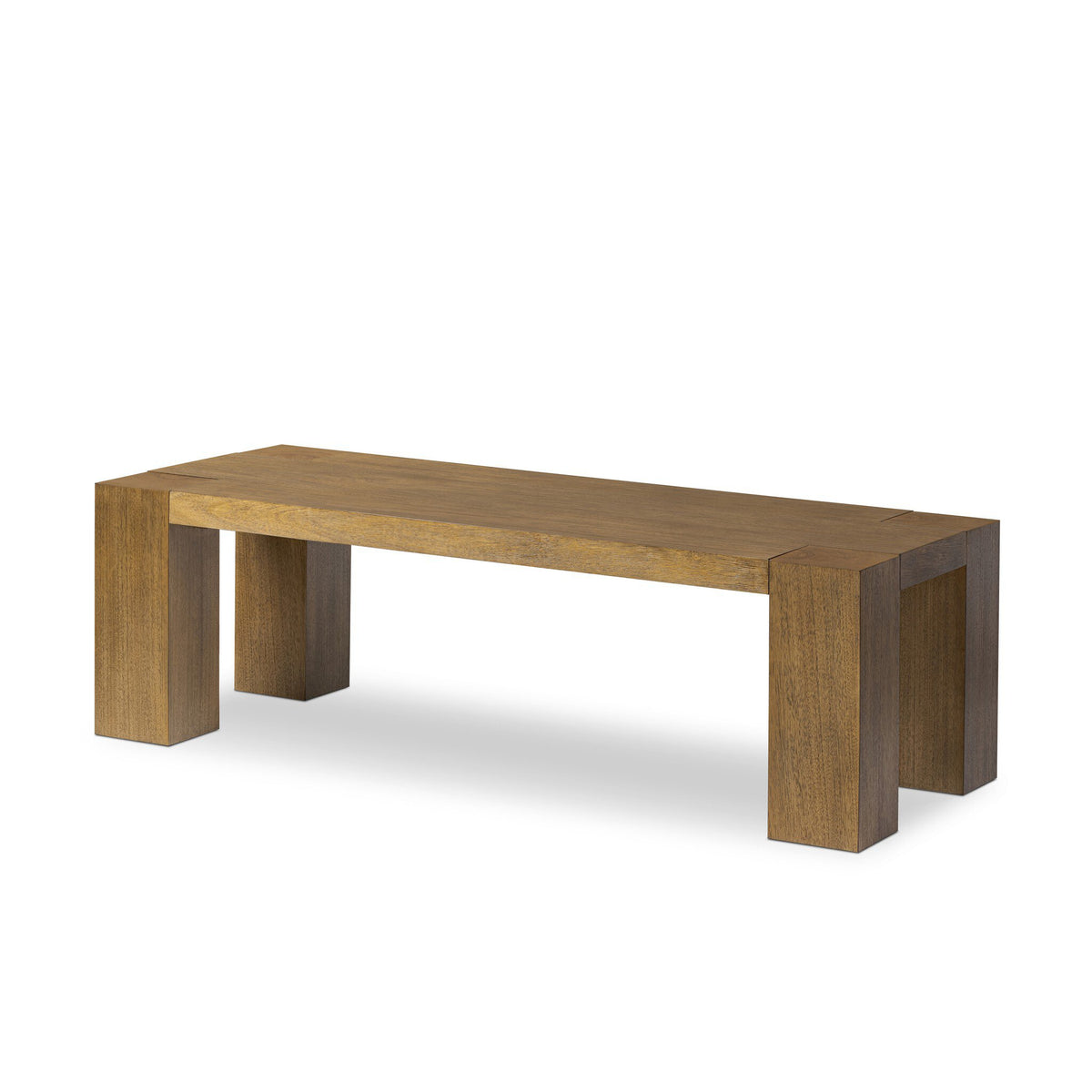 Emeli Rectangular Coffee Table in Tawny Rubberwood Veneer