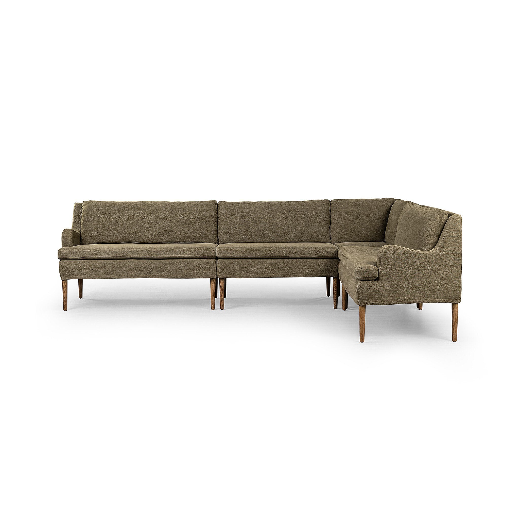 Aurelia Dining Banquette L-Shape in Broadway Olive