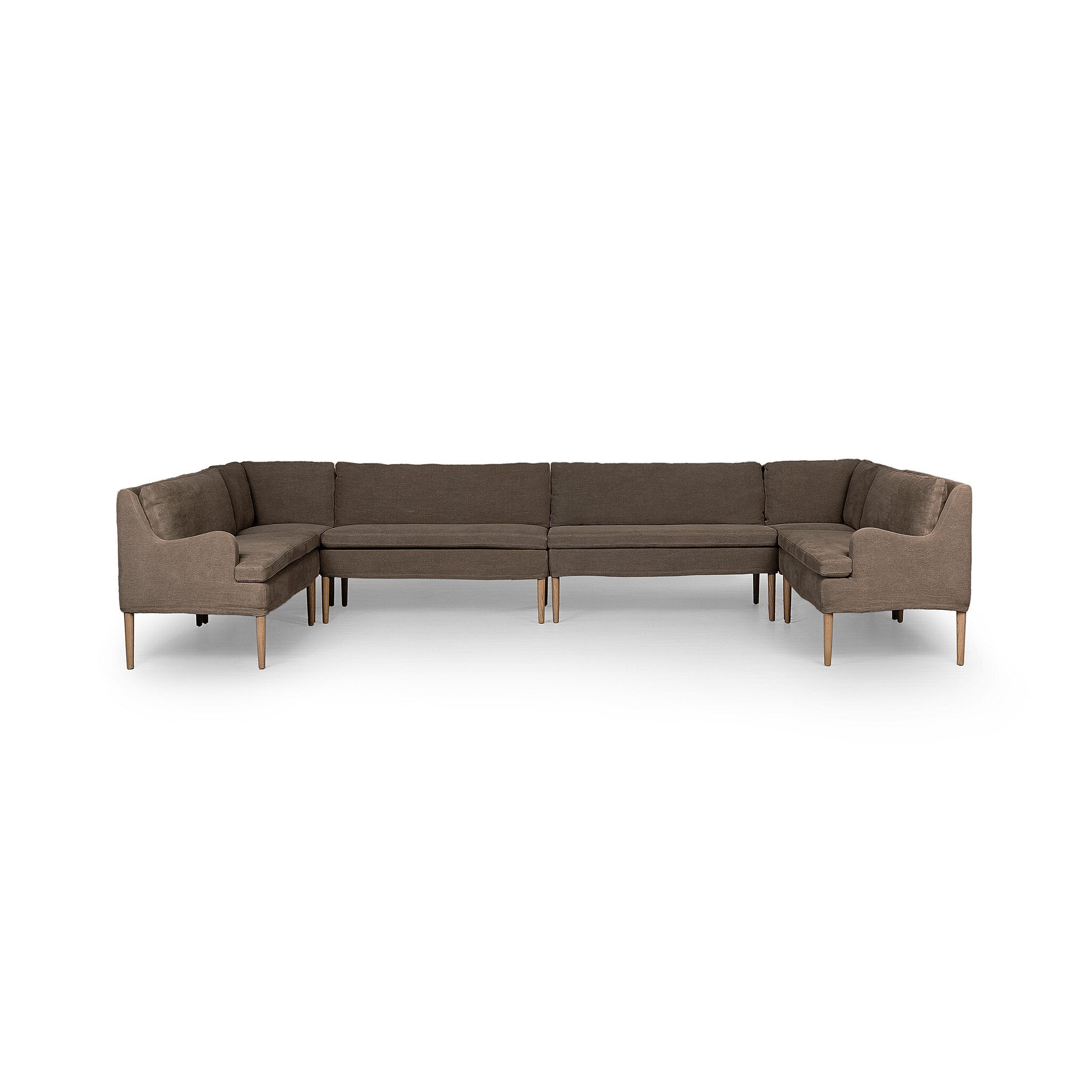 Aurelia Dining Banquette U Shape in Broadway Coffee