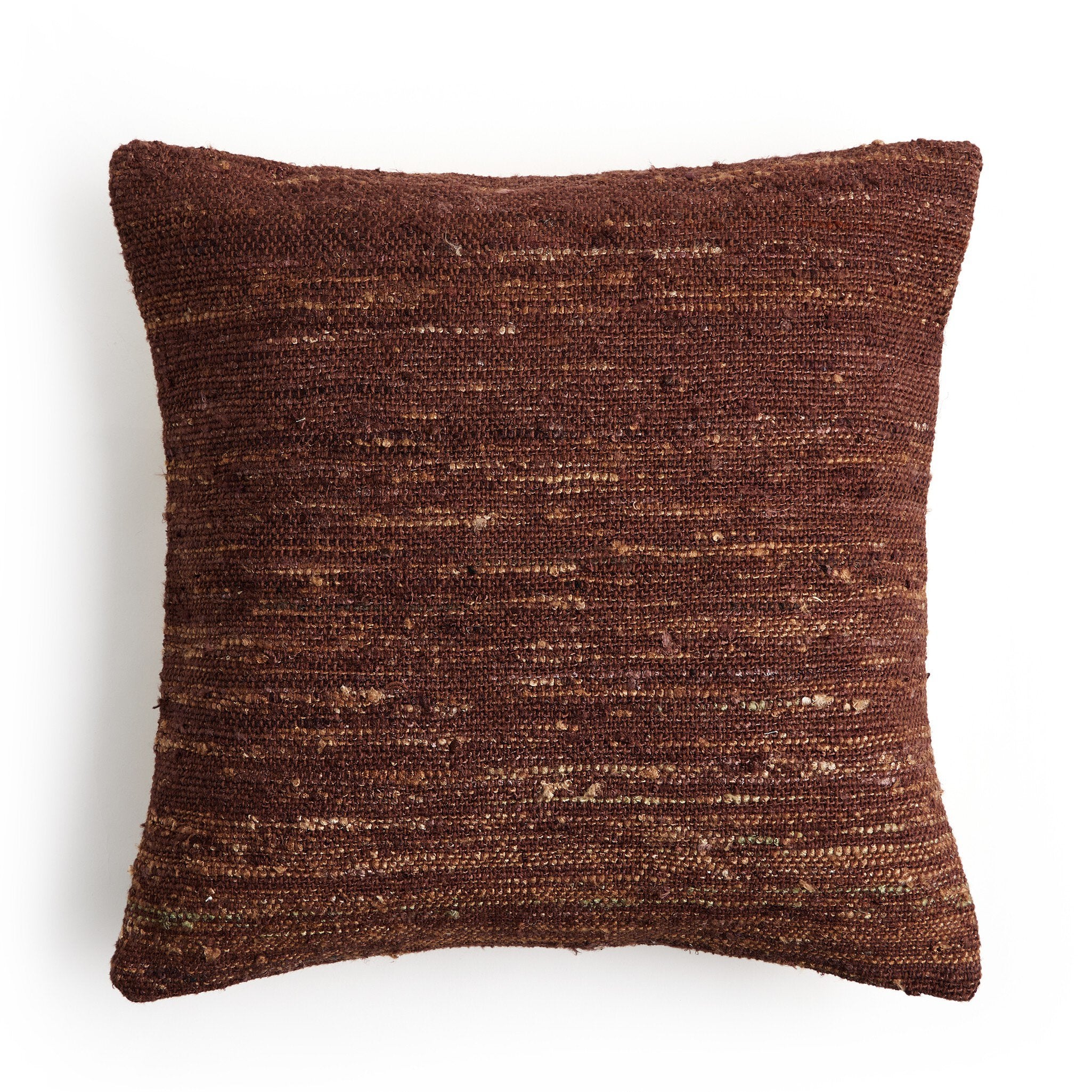 Pemberley Pillow in Rustic Brown Woven