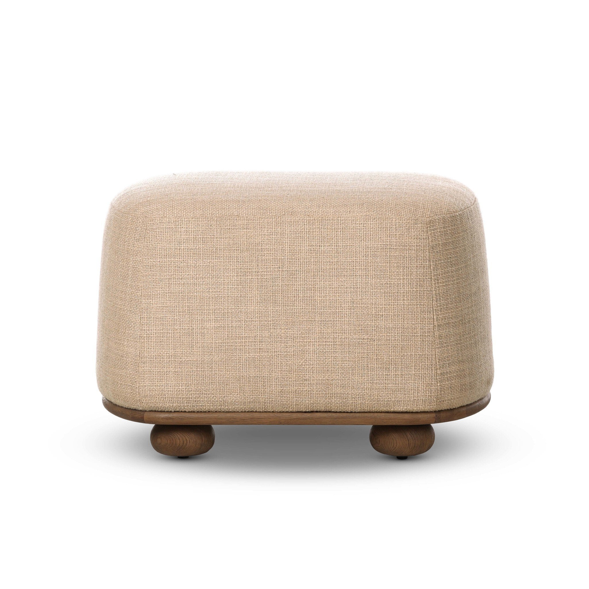 Bilbury Oval Ottoman in Saxon Sand