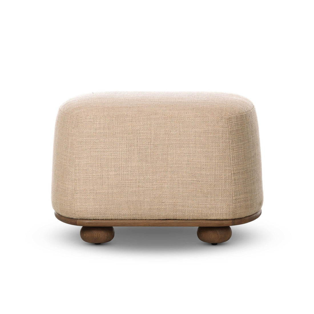 Bilbury Oval Ottoman in Saxon Sand