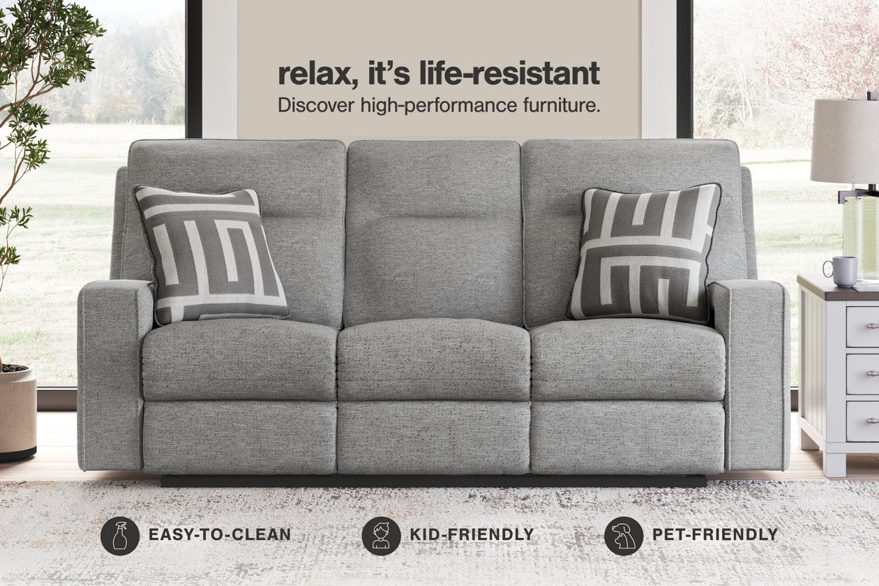 Biscoe Pewter Power Reclining Living Room Set - Ashley - Luna Furniture