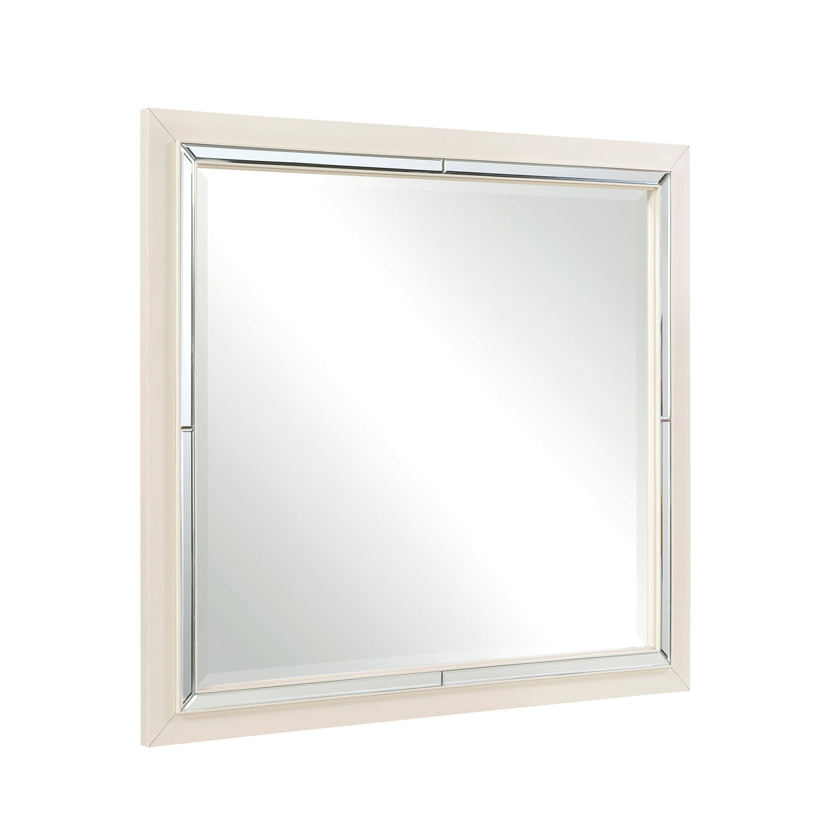 Alabaster Light Gray Bedroom Mirror
