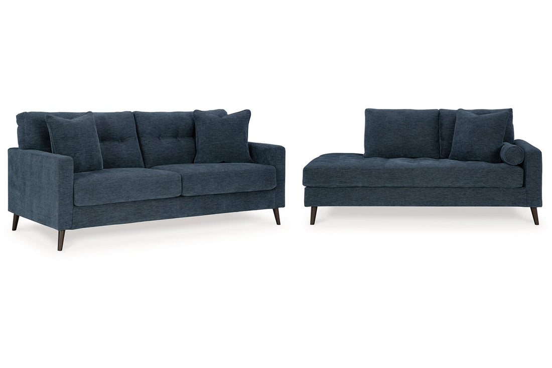 Bixler Navy Sofa and Chaise - Ashley - Luna Furniture