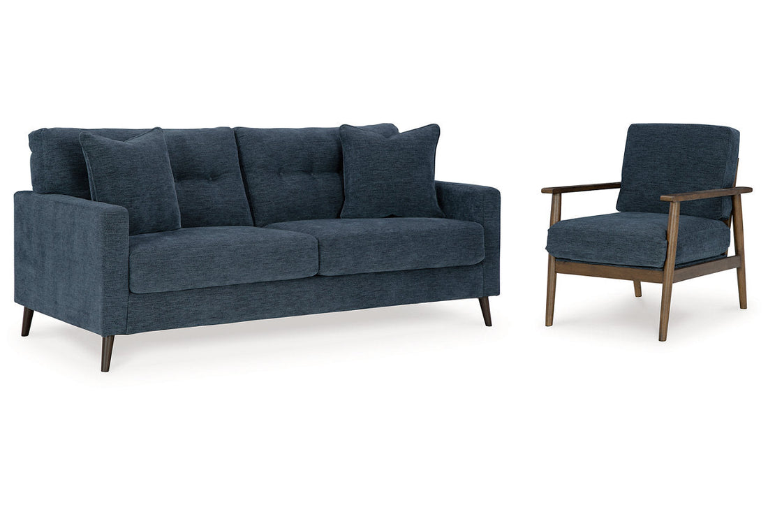 Bixler Navy Sofa and Chair - Ashley - Luna Furniture