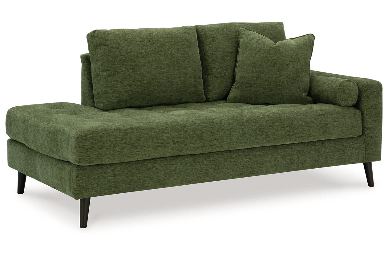 Bixler Olive Sofa and Chaise - Ashley - Luna Furniture