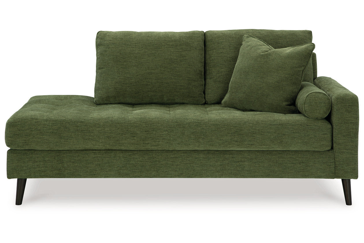 Bixler Olive Sofa and Chaise - Ashley - Luna Furniture