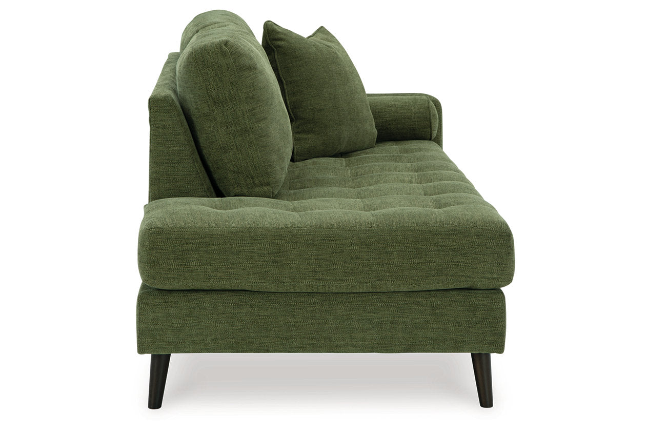 Bixler Olive Sofa and Chaise - Ashley - Luna Furniture