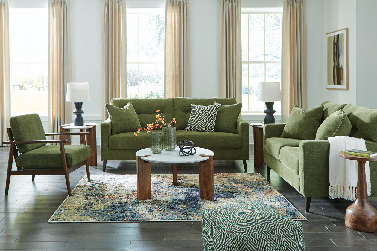 Bixler Olive Sofa, Loveseat and Chair - Ashley - Luna Furniture