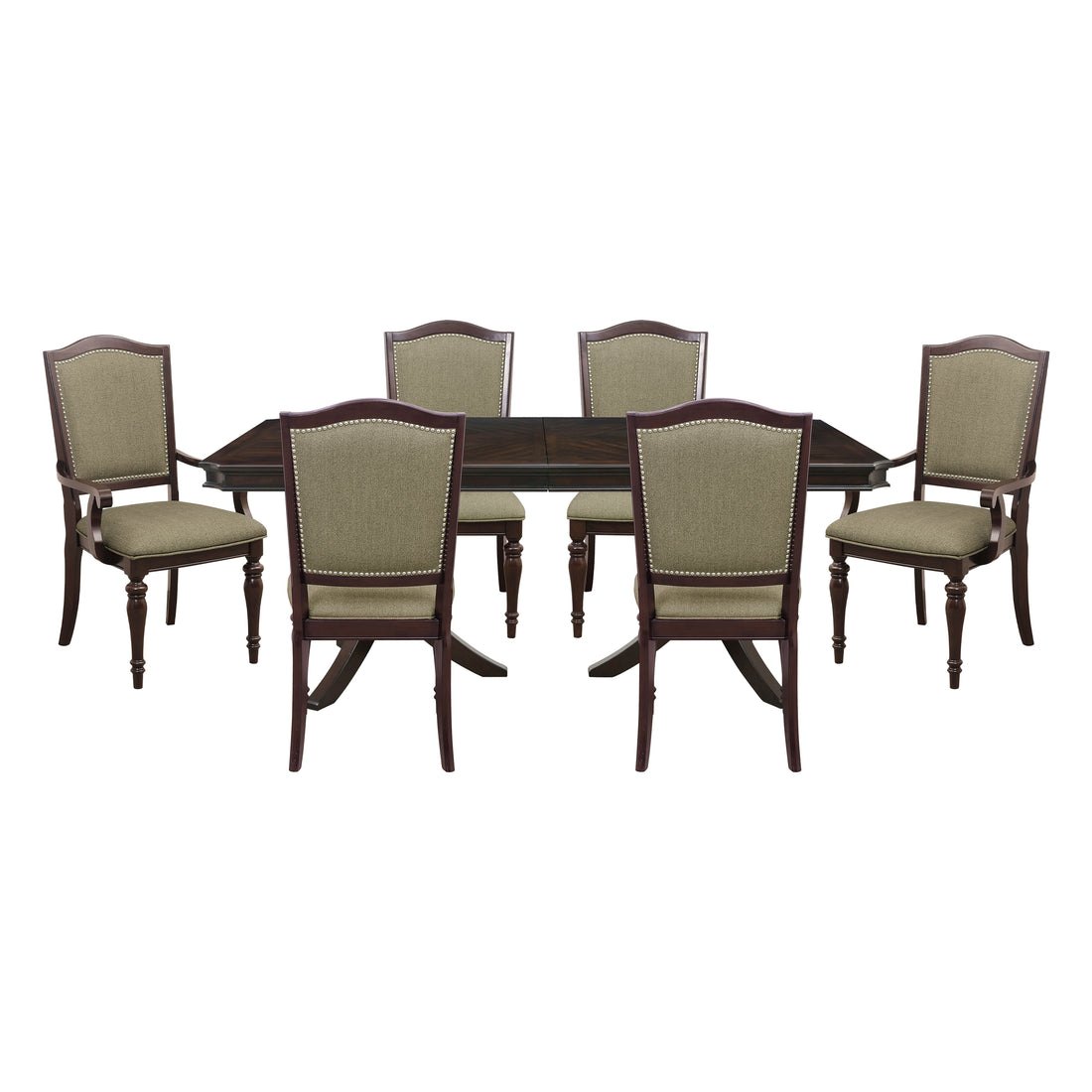 2615DC-96*7 7pc set (TABLE + 2 ARM CHAIRS + 4 SIDE CHAIRS) - 2615DC-96*7