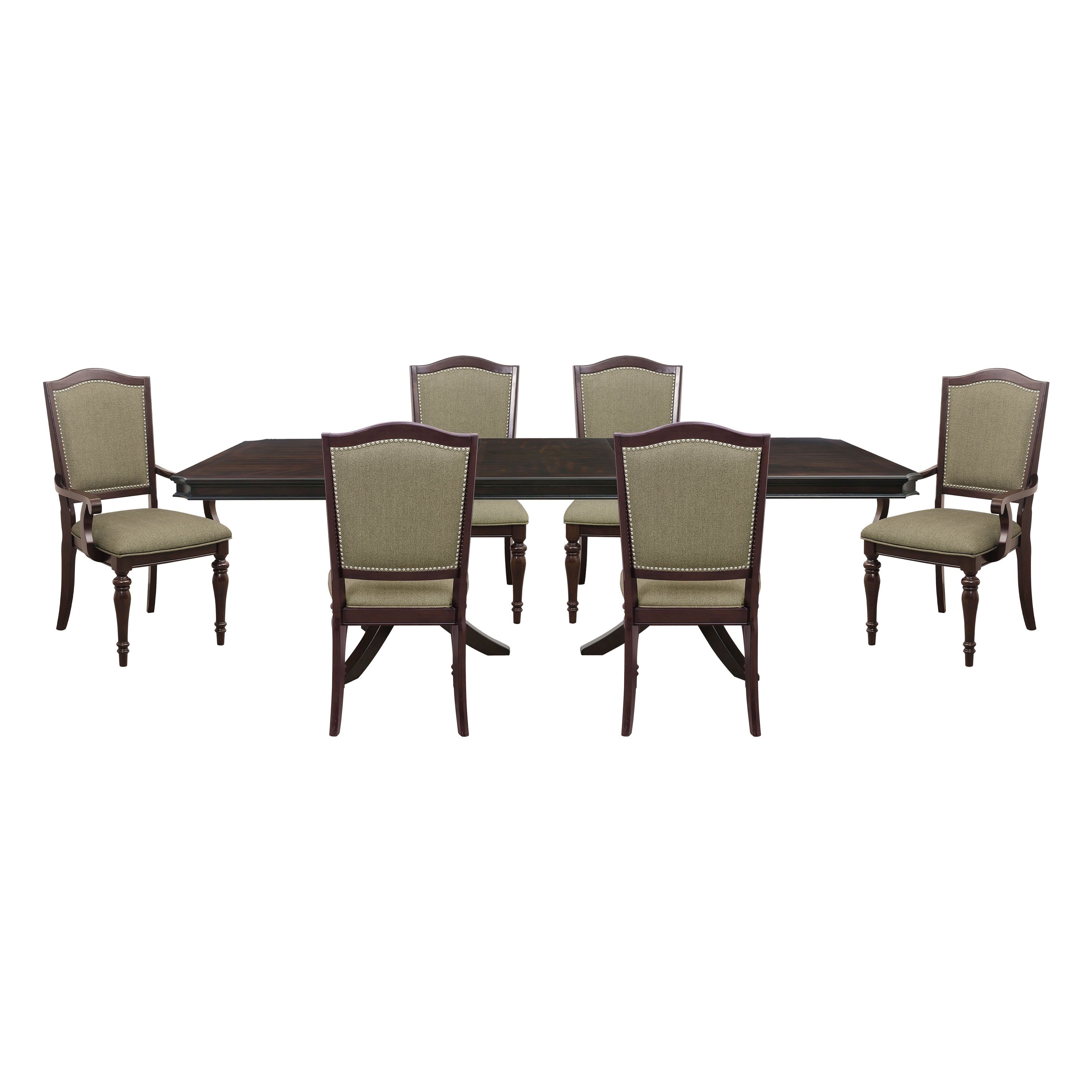 2615DC-96*7 7pc set (TABLE + 2 ARM CHAIRS + 4 SIDE CHAIRS) - 2615DC-96*7