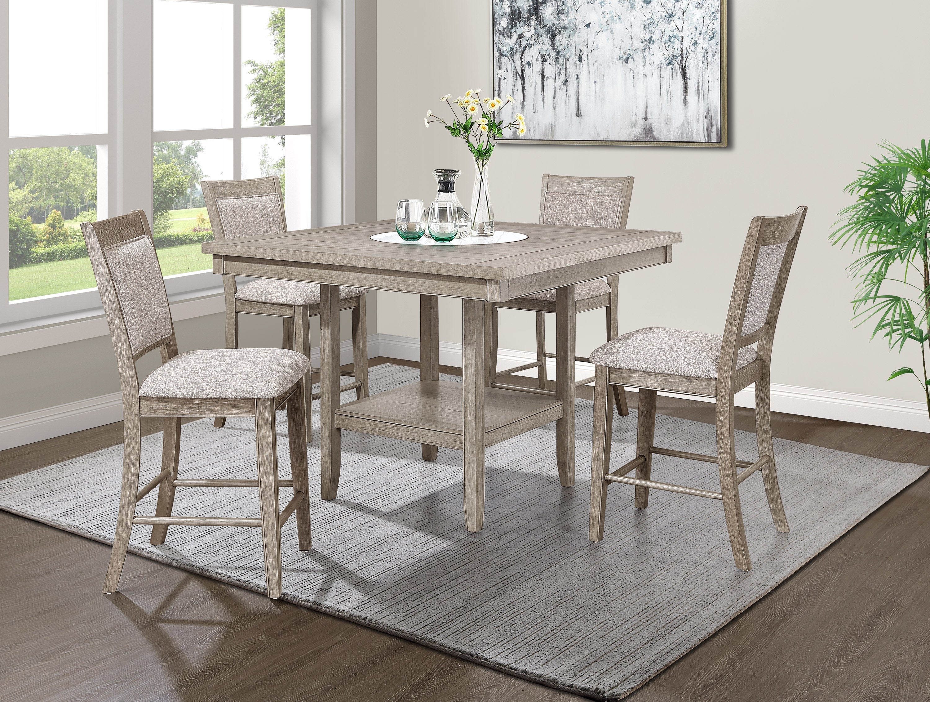 Fulton White Oak Counter Height Dining Chair, Set of 2 from Crown Mark - Luna Furniture