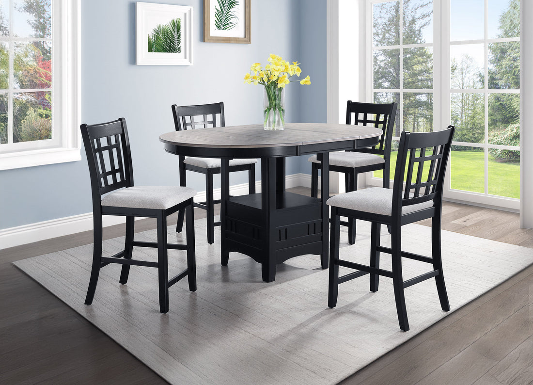 Hartwell Light Gray Counter Height Dining Set from Crown Mark - Luna Furniture