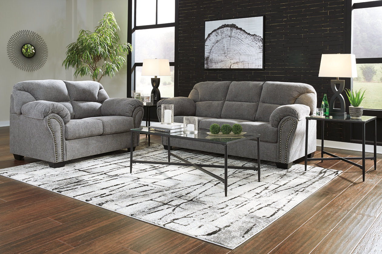 Allmaxx Pewter Sofa and Loveseat - Ashley - Luna Furniture
