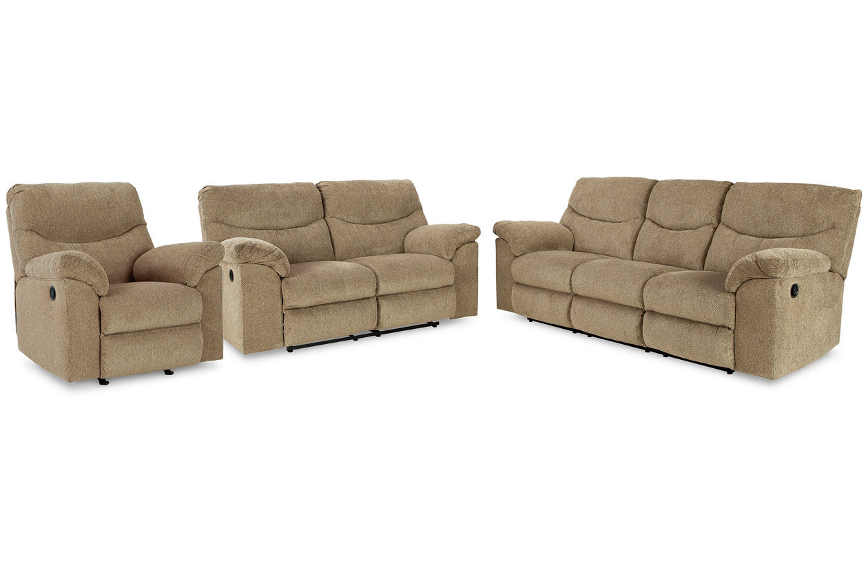 Alphons Briar Reclining Sofa, Loveseat and Recliner - Ashley - Luna Furniture