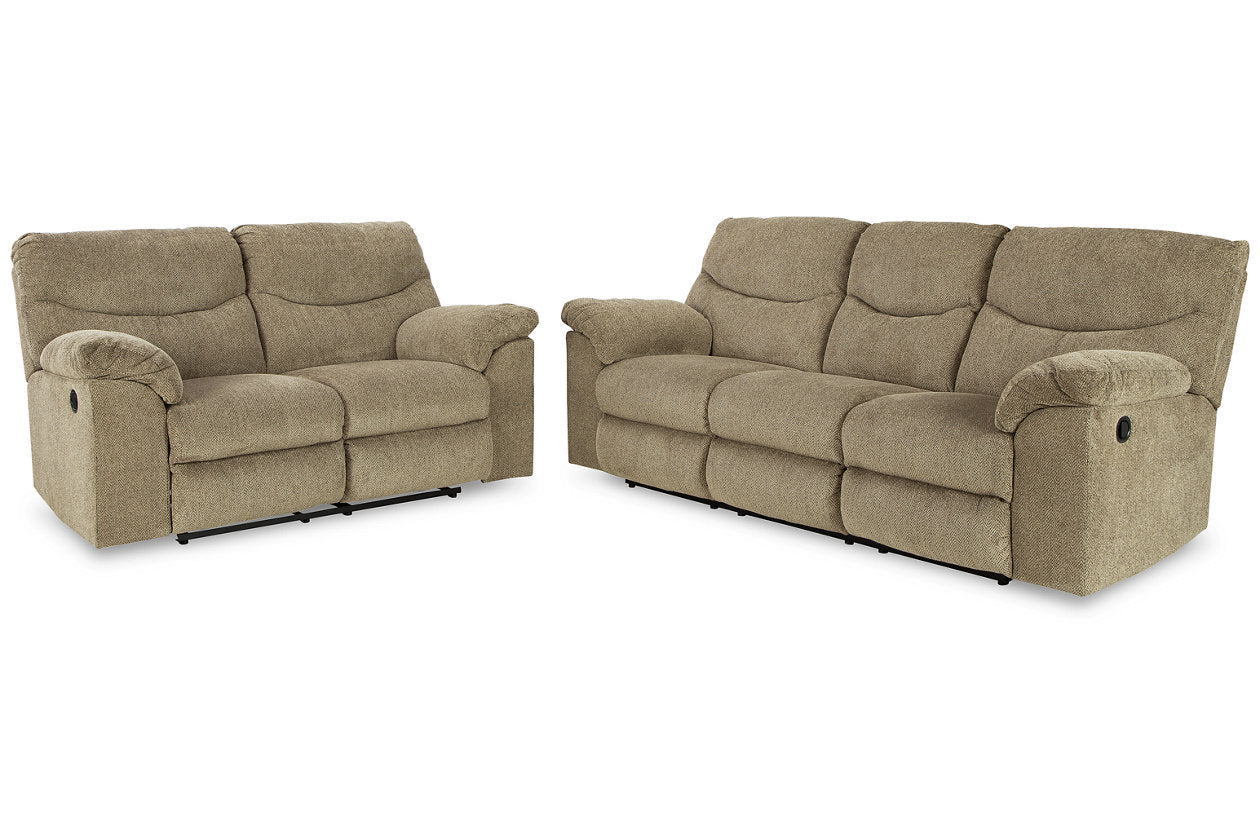 Alphons Briar Reclining Sofa and Loveseat - Ashley - Luna Furniture