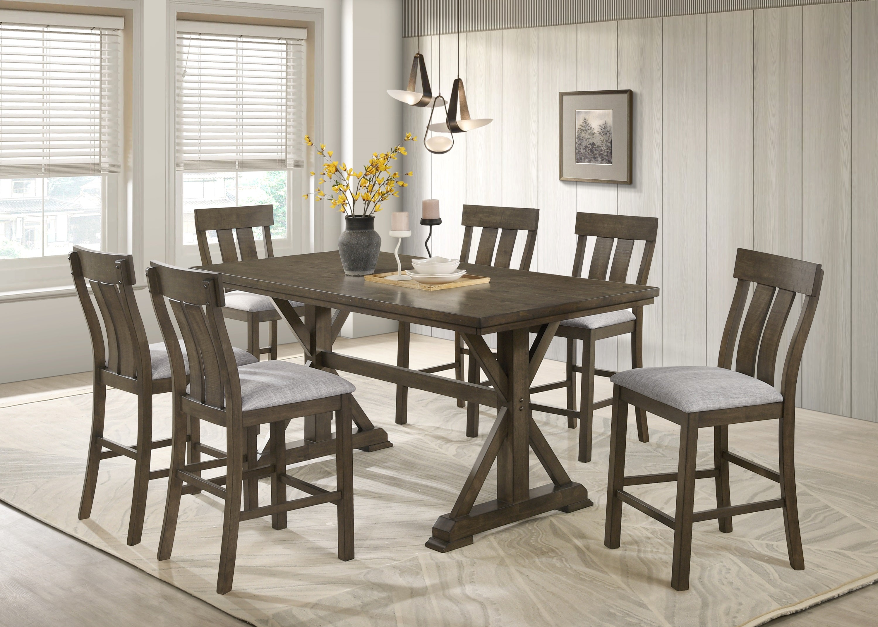 Lloyd Brown Counter Height Table from Crown Mark - Luna Furniture