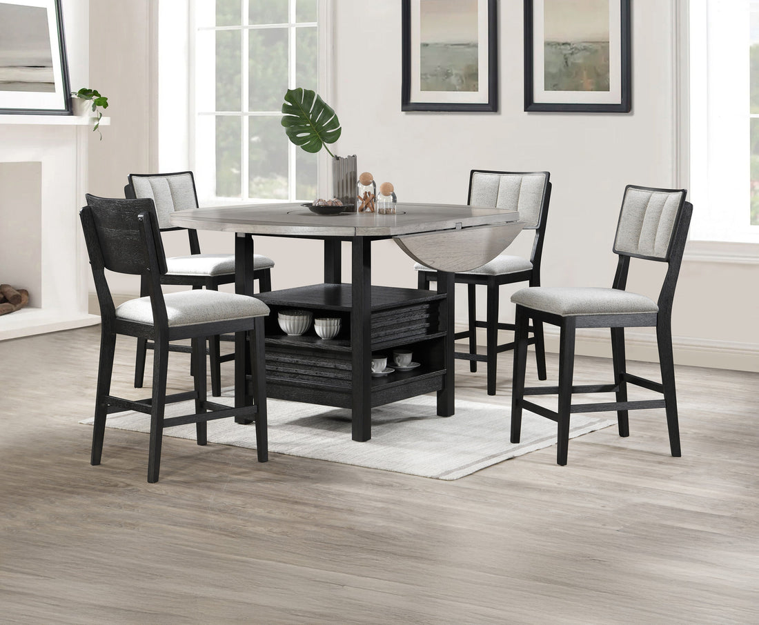 Cline Light Gray Counter Height Dining Set from Crown Mark - Luna Furniture