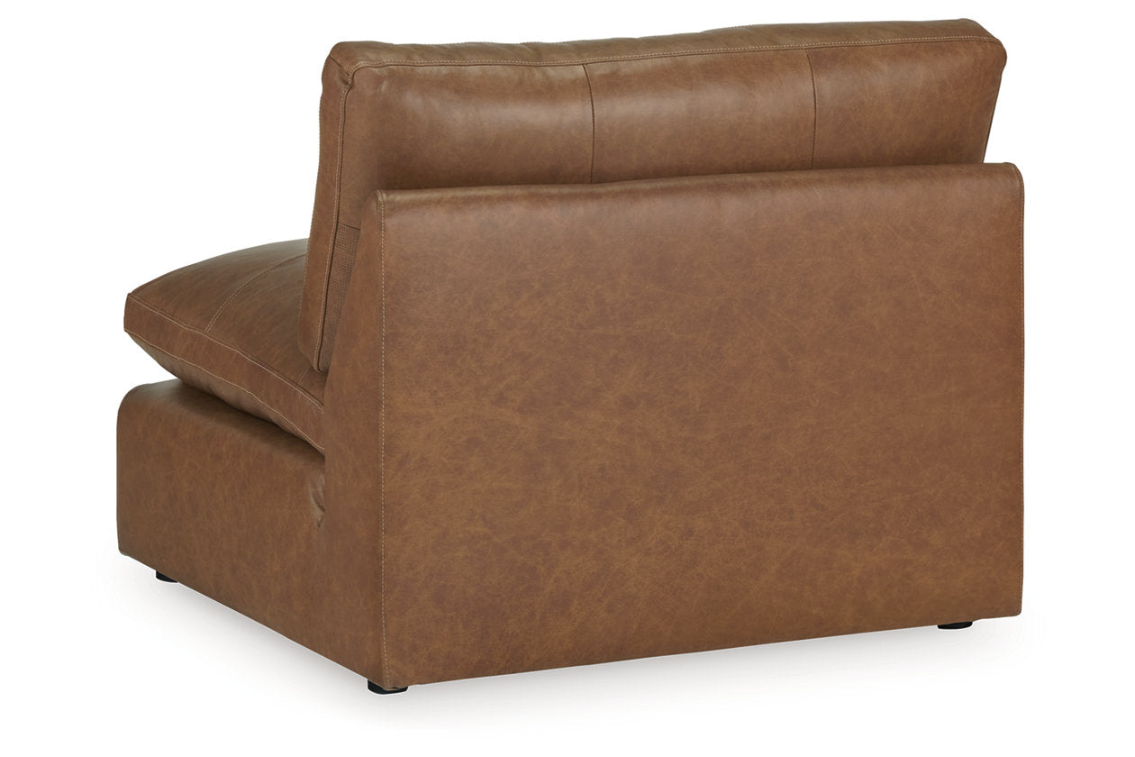 Emilia Caramel 5-Piece Sectional and Ottoman - Ashley - Luna Furniture