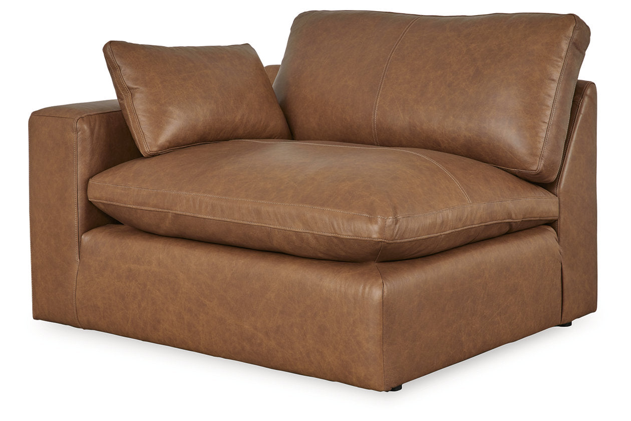 Emilia Caramel 5-Piece Sectional and Ottoman - Ashley - Luna Furniture