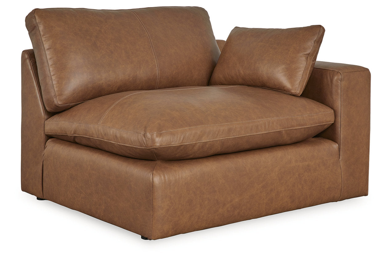Emilia Caramel 5-Piece Sectional and Ottoman - Ashley - Luna Furniture