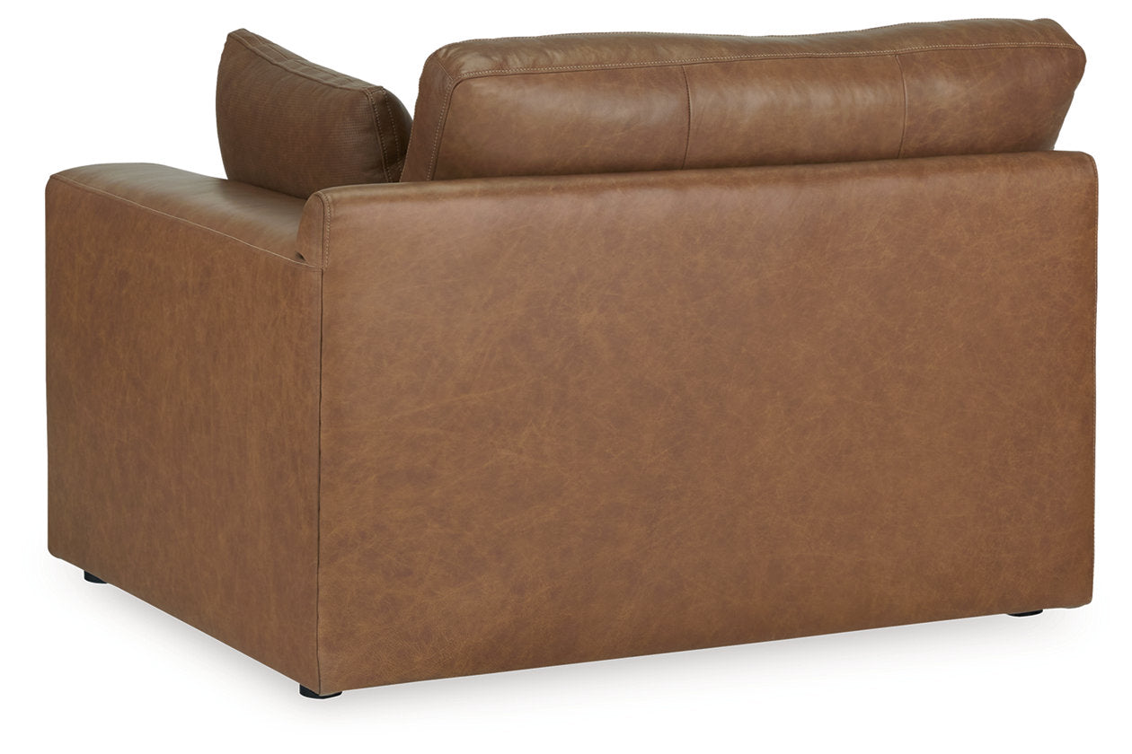 Emilia Caramel 5-Piece Sectional and Ottoman - Ashley - Luna Furniture