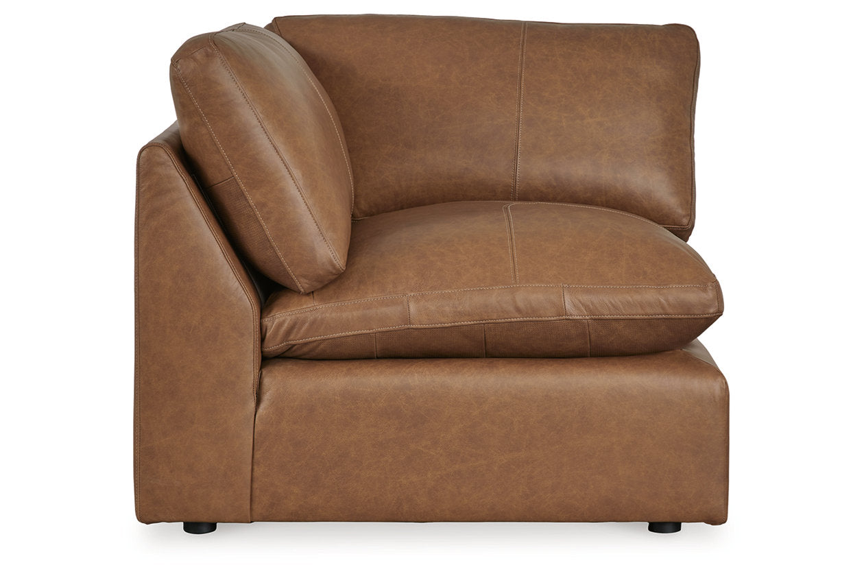 Emilia Caramel 5-Piece Sectional and Ottoman - Ashley - Luna Furniture