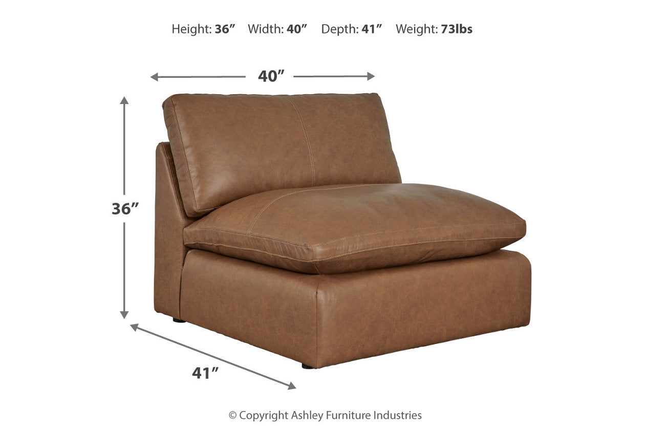 Emilia Caramel 5-Piece Sectional and Ottoman - Ashley - Luna Furniture