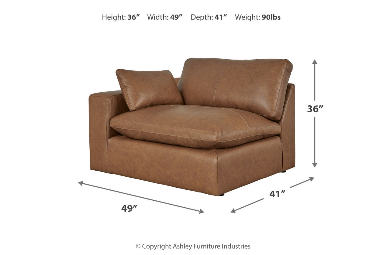 Emilia Caramel 5-Piece Sectional and Ottoman - Ashley - Luna Furniture