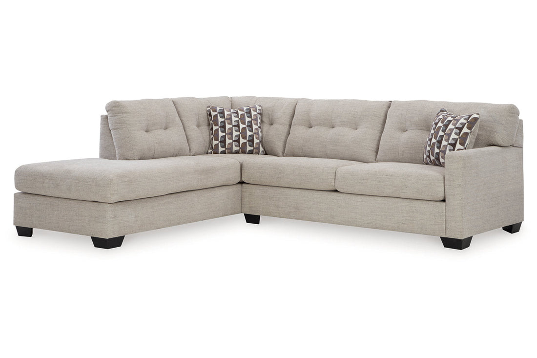 Mahoney Pebble 2-Piece Sleeper Sectional with Chaise - Ashley - Luna Furniture