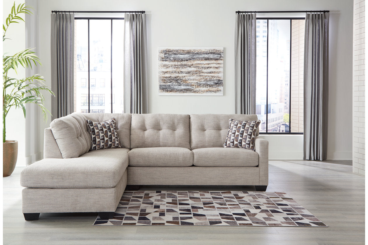 Mahoney Pebble 2-Piece Sectional with Chaise - Ashley - Luna Furniture